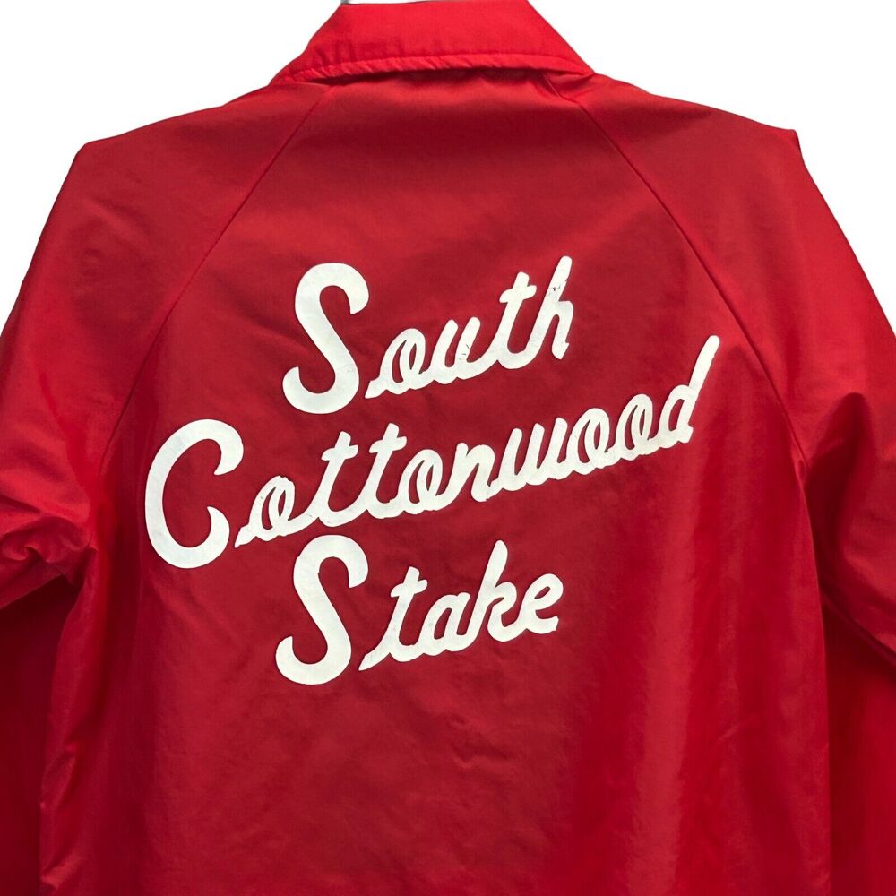 Vintage South Cottonwood Stake Jacket Red Salt Lake City LDS Mormon Mens L Large